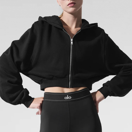 Зип-худи Alo Yoga Sweet Escape Zip Up Hoodie Black
