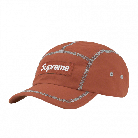 Supreme Reflective Stitch Camp Cap Brown