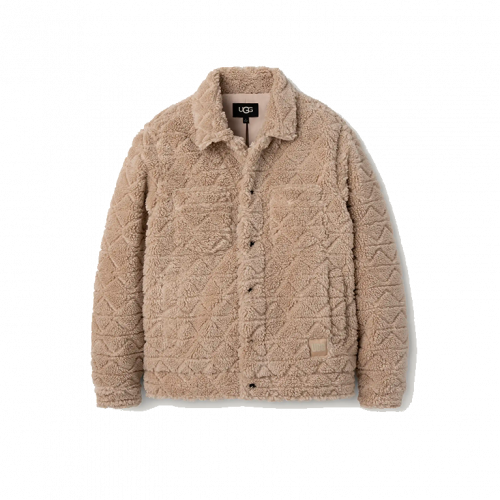 UGG Janson UGGfluff Jacket Novelty Putty Uggbraid