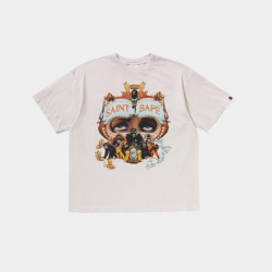 Футболка Saint Mxxxxxx x Bape Generation T-Shirt White