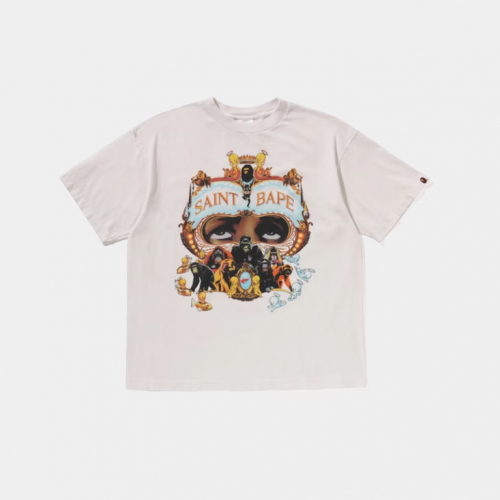 Футболка Saint Mxxxxxx x Bape Generation T-Shirt White