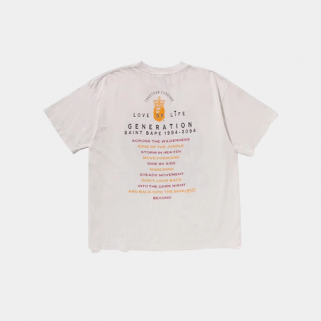 Футболка Saint Mxxxxxx x Bape Generation T-Shirt White