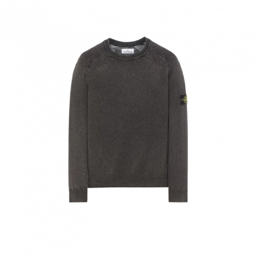 Stone Island Pure Wool Treatment Crewneck Sweater Black
