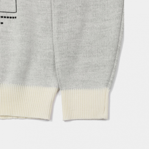Свитер SLOW RECORD HOUSE Universe Logo Knit Ivory