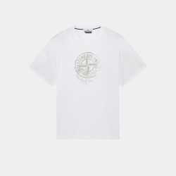 Футболка Stone Island Reflective Compass Print T-Shirt White