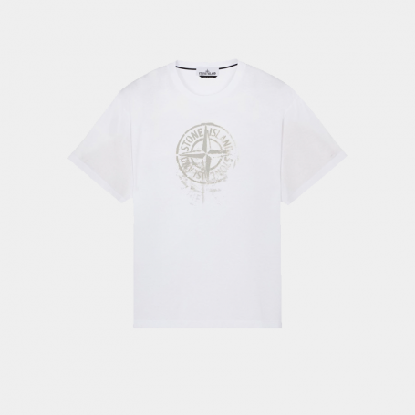 Футболка Stone Island Reflective Compass Print T-Shirt White