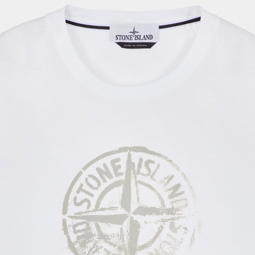 Футболка Stone Island Reflective Compass Print T-Shirt White