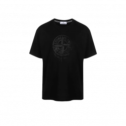 Футболка Stone Island Reflective Compass Print T-Shirt Black
