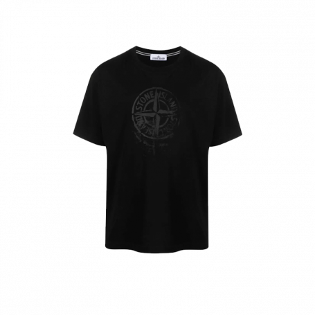Футболка Stone Island Reflective Compass Print T-Shirt Black