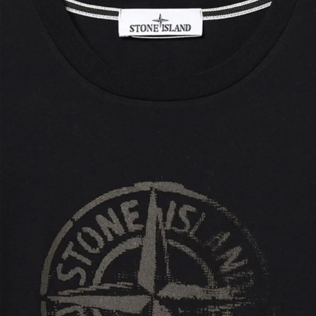 Футболка Stone Island Reflective Compass Print T-Shirt Black