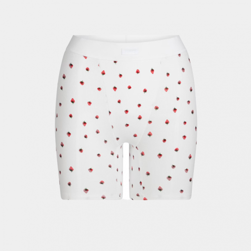 Боксеры SKIMS Cotton Rib Boxer Strawberry Print