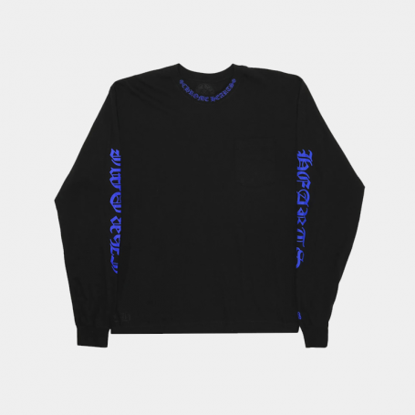 Лонгслив Chrome Hearts Blue Logo LS Black