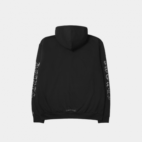 Худи Chrome Hearts Bronze Logo Zip Hoodie Black