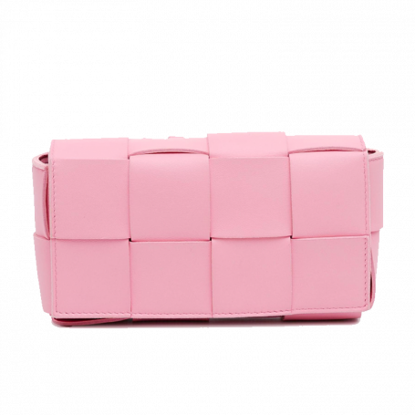 Bottega Veneta Intrecciato Cassette Belt Bag Pink