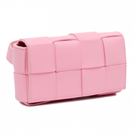 Bottega Veneta Intrecciato Cassette Belt Bag Pink