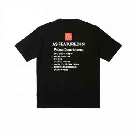 Palace McDonald's Description T-Shirt 2 Black