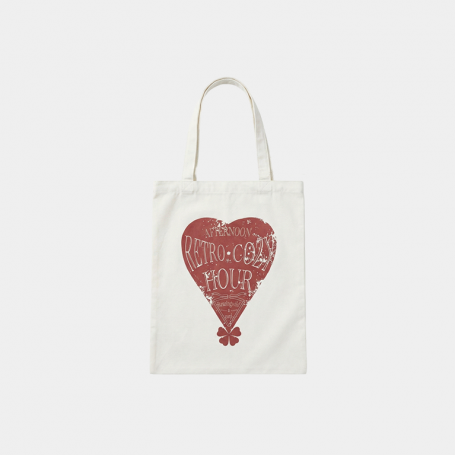 Шопер Roaringwild Arch Red Heart Logo Canvas Bag White