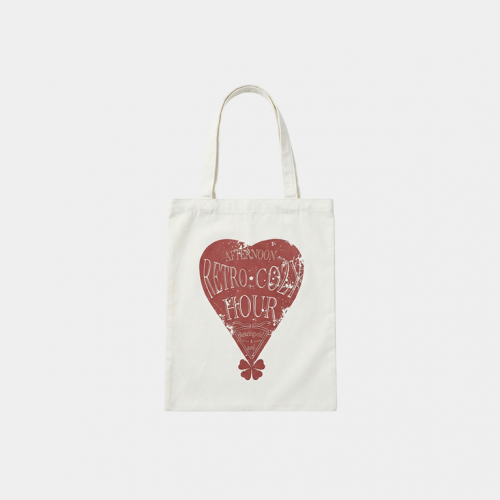 Шопер Roaringwild Arch Red Heart Logo Canvas Bag White