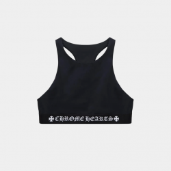 Бра Chrome Hearts White Logo Bra Black