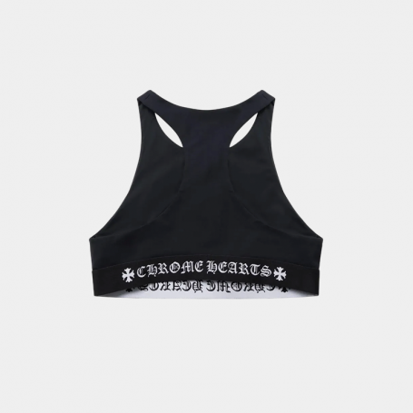 Бра Chrome Hearts White Logo Bra Black
