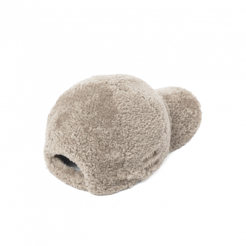 MIU MIU Shearling Baseball Cap Beige