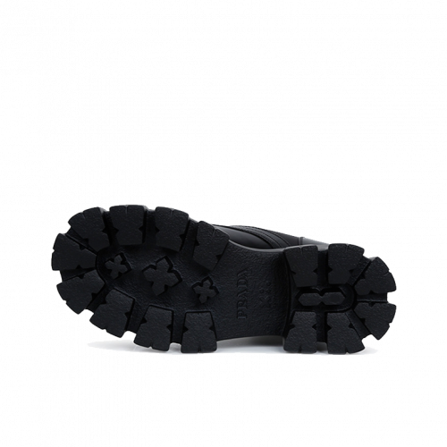 Prada Monolith Leather and Re-Nylon Boots Black Nero