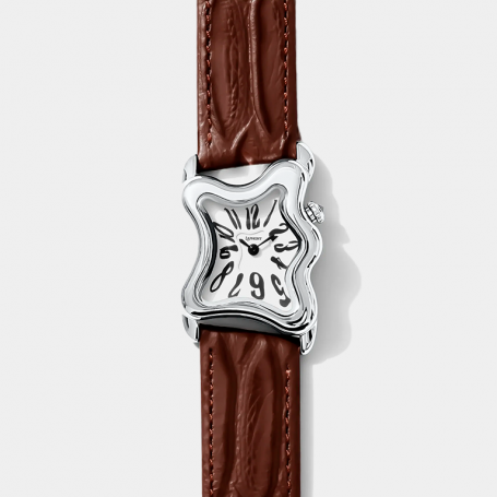 Часы Laphont Brown Ooblong Silver Dial White
