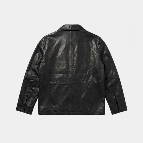 Куртка Algebraic Average Vintage Leather Oversized Jacket Black