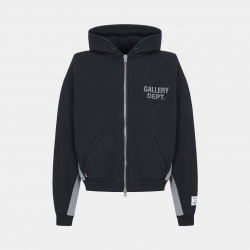 Зип-худи Gallery Dept Contrast Panel Sweatshirt Washed Black