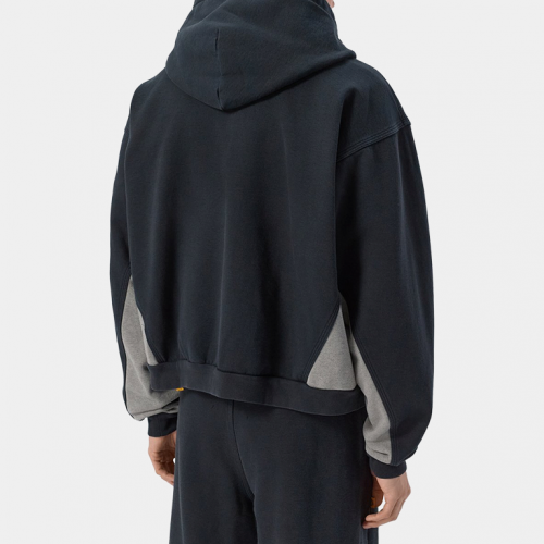 Зип-худи Gallery Dept Contrast Panel Sweatshirt Washed Black