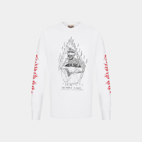 Лонгслив Gallery Dept The World Is Ours L/S Clean White