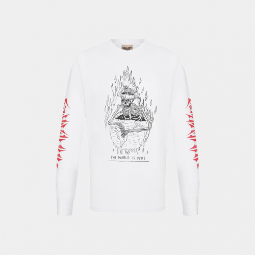 Лонгслив Gallery Dept The World Is Ours L/S Clean White