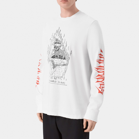 Лонгслив Gallery Dept The World Is Ours L/S Clean White