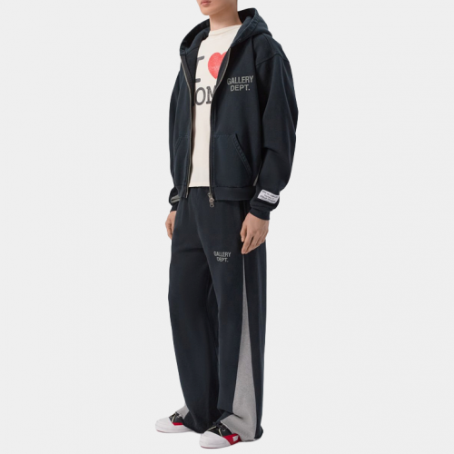 Штаны Gallery Dept Twisted Leg Sweatpant Flares Washed Black