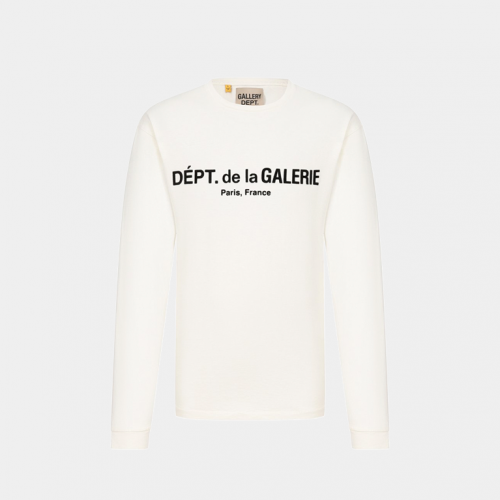 Лонгслив Gallery Dept French Logo Lux Long Sleeve Tee Washed Cream