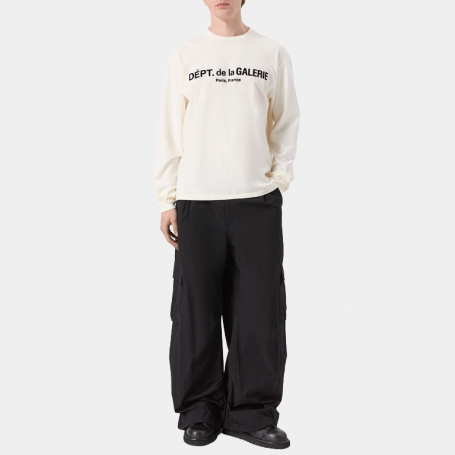 Лонгслив Gallery Dept French Logo Lux Long Sleeve Tee Washed Cream