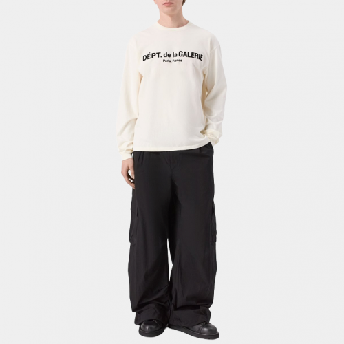 Лонгслив Gallery Dept French Logo Lux Long Sleeve Tee Washed Cream