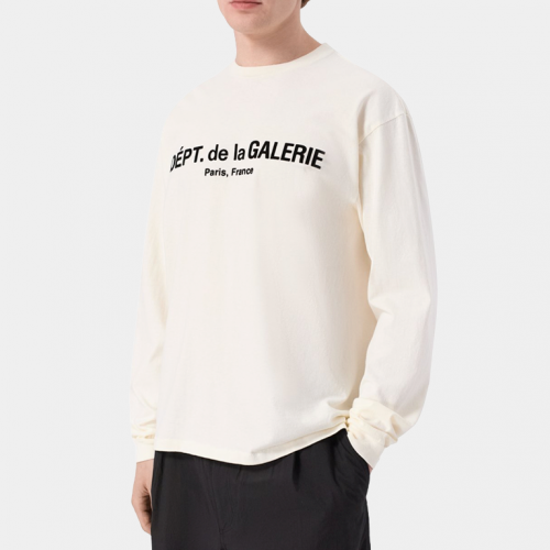 Лонгслив Gallery Dept French Logo Lux Long Sleeve Tee Washed Cream