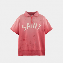 Футболка Saint Mxxxxxx Saint Short Sleeve Half Zip Sweat Coral