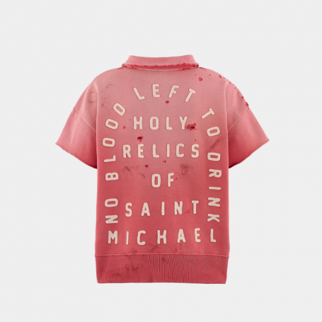 Футболка Saint Mxxxxxx Saint Short Sleeve Half Zip Sweat Coral