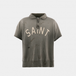 Футболка Saint Mxxxxxx Saint Short Sleeve Half Zip Sweat Charcoal