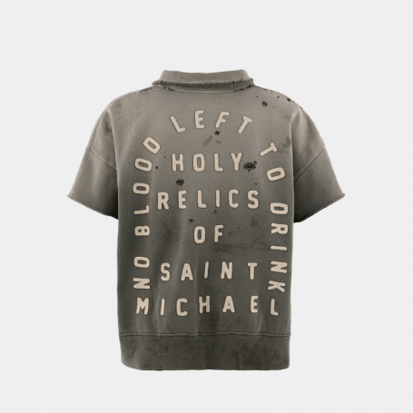 Футболка Saint Mxxxxxx Saint Short Sleeve Half Zip Sweat Charcoal