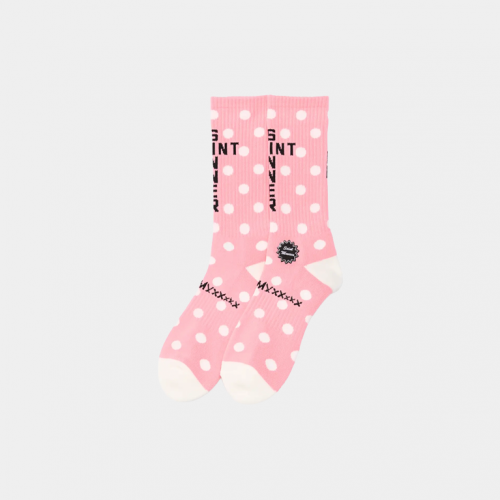 Носки Saint Mxxxxxx Sinner Dot Socks Pink/White