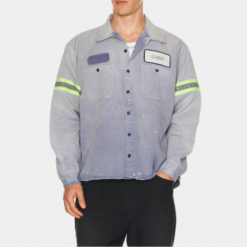 Рубашка Saint Mxxxxxx Line Cotton Shirt Blue