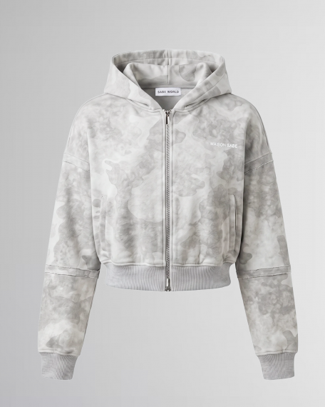 Зип-худи Sabe Cropped Camo Grey