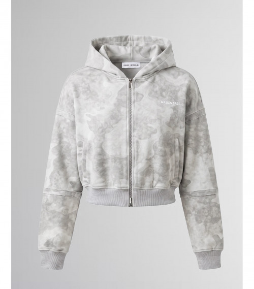 Зип-худи Sabe Cropped Camo Grey