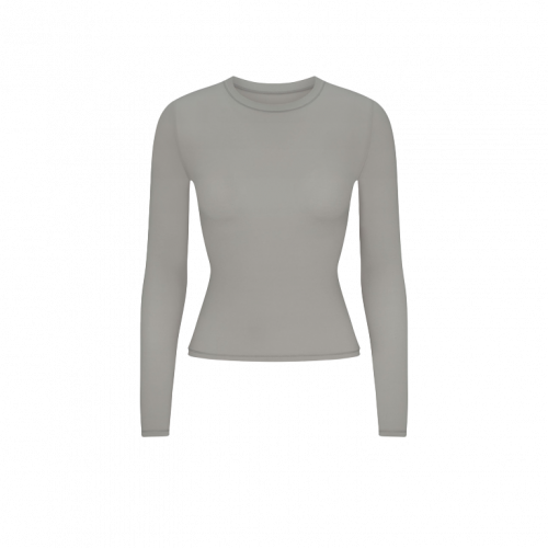 SKIMS Fits Everybody Long Sleeve T-Shirt Smoke