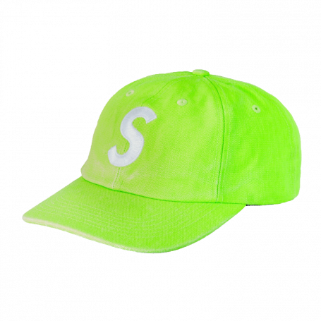 Supreme Pigment Canvas S Logo 6-Panel Lime