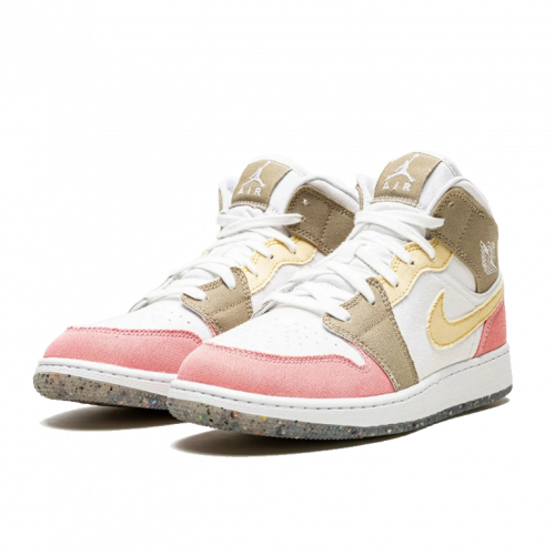 Air Jordan 1 Mid SE Pastel Vivid Green Grind (GS)