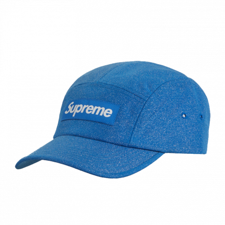 Supreme Glitter Cordura Camp Cap Light Royal